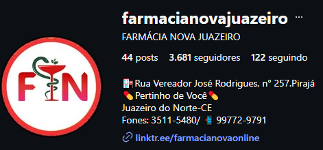 Farmácia Nova no Instagram